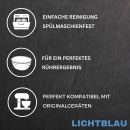 Lichtblau Rührbesen 00650543 650543 für Bosch Küchenmaschine I Ersatz Schneebesen passend für Modelle MUM4 und MUM5 086066 095428 653926 I Rührbesen mit 8 Drähten I Zubehör Küchenmaschine Bosch