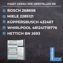Lichtblau 2x Türscharnier für Kühlschrank Front Montage I passend für Bosch und Siemens 00268698, Miele 2285121, Privileg 00907485 uvm. I Scharnier Set für Kühlschranktür