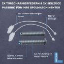 Türscharnierfedern 128mm x 19mm + Seilzüge 315mm I 00754874 754874 Hellblau I Türfeder Geschirrspüler für Bosch Siemens Neff Constructa