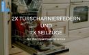 T&uuml;rscharnierfedern 128mm x 19mm + Seilz&uuml;ge 315mm I 00754874 754874 Hellblau I T&uuml;rfeder Geschirrsp&uuml;ler f&uuml;r Bosch Siemens Neff Constructa