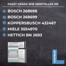 3 x Scharnier Topfscharnier f&uuml;r K&uuml;hl Gefrierschrank wie Bosch Siemens 00268698