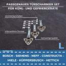 Lichtblau Türscharnier Set Kühlschrank 3 Stück 268698, 00268698, 268699, 00268699 I passend für Bosch und Siemens I Miele 3er-Set 5554870, Küppersbusch 432467 Scharnier Set für Kühlschranktür