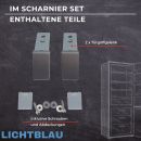 2 x Scharnier passend f&uuml;r Liebherr K&uuml;hlschrank Reparatur Satz 9590178 / 9590190 / 9590124 Edelstahl Farben