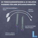 T&uuml;rscharnierfedern 127mm x 19mm + Seilz&uuml;ge 315mm I 12004032 Khaki Grau (lila) I T&uuml;rfeder f&uuml;r Bosch Siemens Neff Constructa