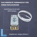 Lichtblau Thermostat Ranco K59-L2677 I Ersatzteil Kühlschrank passend für Miele 1677710 und Liebherr 6151186 I Kalt aus: -29° warm aus: -10,5° konstant ein: +5° I Kapillarrohr 600mm