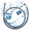 Lichtblau Zulaufschlauch Waschmaschine Geschirrspüler 2955 Anschluss Größe 1,5m I 3/4 Zoll Winkel/Gerade inkl. Dichtung I Wasserzulaufschlauch universell verwendbar Hersteller unabhängig