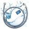 Lichtblau Zulaufschlauch Waschmaschine Geschirrspüler 2955 Anschluss Größe 5,0m I 3/4 Zoll Winkel/Gerade inkl. Dichtung I Wasserzulaufschlauch universell verwendbar Hersteller unabhängig