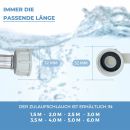 Lichtblau Zulaufschlauch Wasserschlauch für Waschmaschine Spülmaschine 2964 Anschluss 5,0m 3/4 Zoll Winkel / Gerade Wasserzulaufschlauch stabile Ausführung