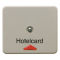 Hotelcard-Schaltaufsatz mit Aufdruck und roter Linse Modul 2 weiß, glänzend 164002